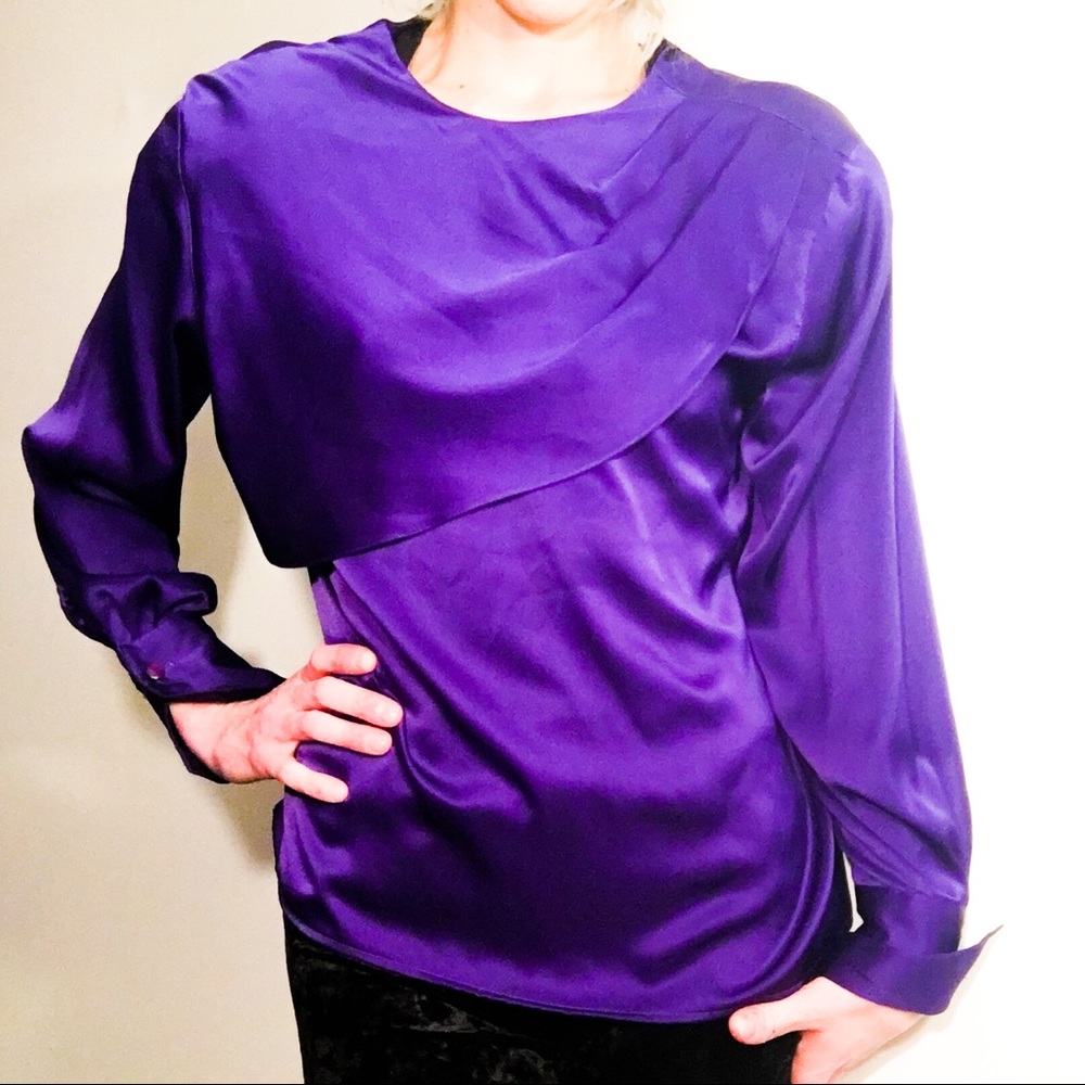 Jones of New York Petite Periwinkle blouse